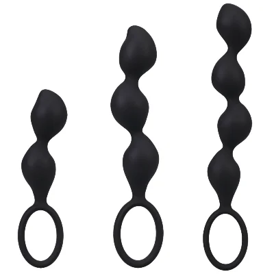 Набір анальних іграшок Doc Johnson Mood Naughty Contour Beads Trainer Set