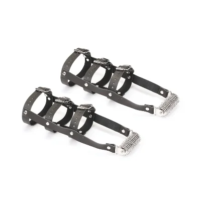 Шкіряна портупея для гомілкостопу зі шпорами Liebe Seele Leather High Heel Ankle Harness Silver