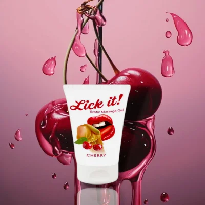 Оральная смазка Lick It! Cherry 50 мл (веганская)