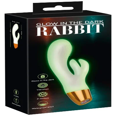 Светящийся вибратор в темноте Glow in the dark Rabbit 10 режимов вибрации