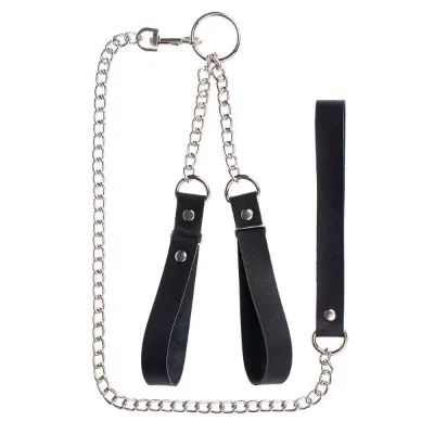 Наручники с поводком Gentle Hold, Smooth Black