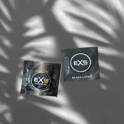 Презервативы EXS Black Latex Condoms (по 1шт) (упаковка может отличаться цветом и рисунком)