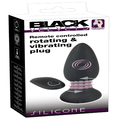 Анальная пробка с пультом и 7 режимами ротации Remote controlled rotating & vibrating plug