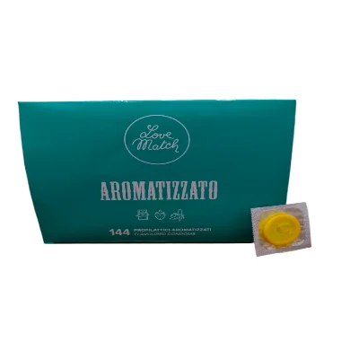 Цветные ароматизированные презервативы Love Match - Arromatizato, banana (по 1 шт)