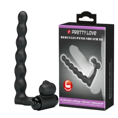 Насадка для анального секса с вибрацией PRETTY LOVE - Hercules Penis Sheath III