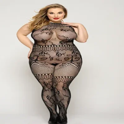 Бодистокинг с чарующими узорами(с доступом) XL/XXL