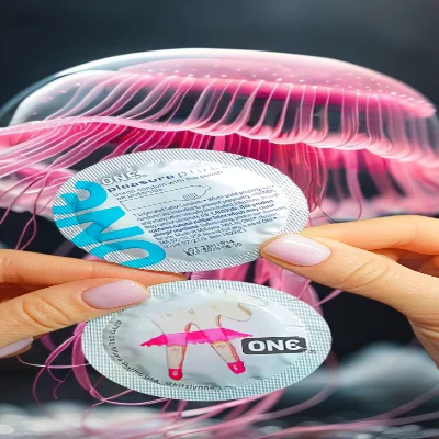 Презервативы ONE Pleasure Plus (ребристые, необычной формы) (по1 шт) (упаковка может отличаться цветом и рисунком)