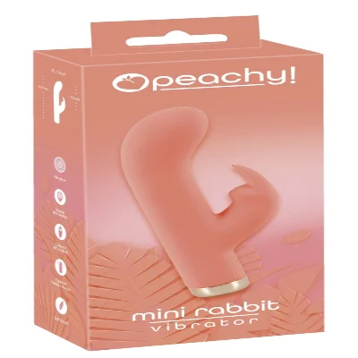 Вибратор-кролик Mini Rabbit Vibrator персикового цвета