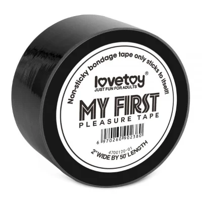 Чёрная лента для бондажа LOVETOY MY FIRST