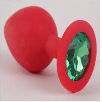 Анальная пробка, Red Silicone, Emerald M