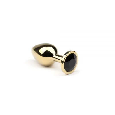 Анальная пробка,Gold Black Diamond, S Металл