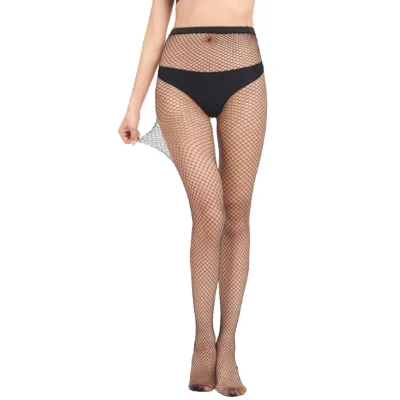 Колготки средняя сетка Shuo Yao, черные XS-XL