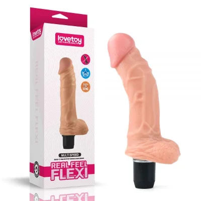 Гибкий вибратор с мошонкой 9.25" Flexi Vibrator, Flash