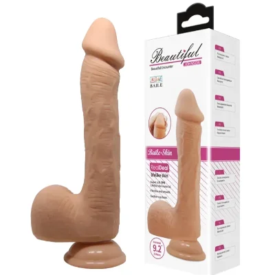 Фаллоимитатор на присоске Baile Beautiful JOHNSON 9.2'' Flesh, BW-008040NR