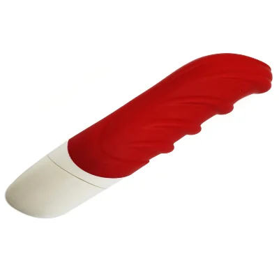 Вибратор мини с выраженным рельефом в виде складочек AMOR VIBRATOR RAMBO Red (Приложение НЕ Функционирует!)