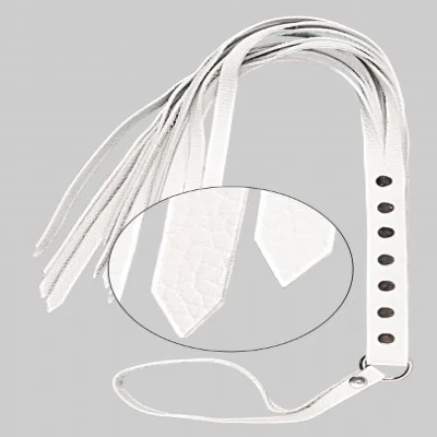 Флогер натуральная кожа Leather Floger, White