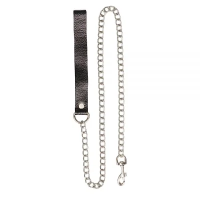 Поводок Leather Leash, Black кожа
