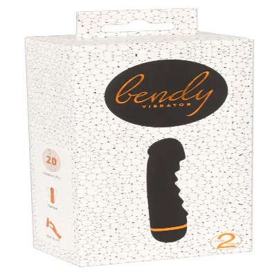 Черный бархатистый вибратор Bendy Ripple Vibrator с 20 режимами вибрации
