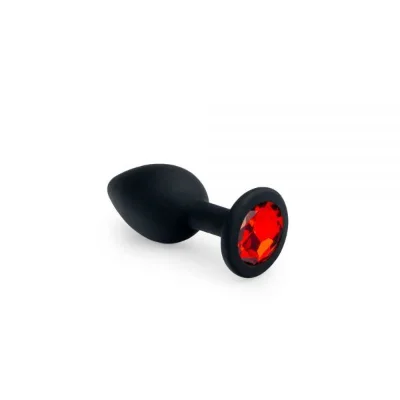 Анальная пробка, Black Silicone Ruby, M