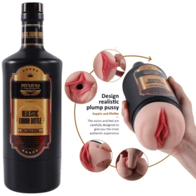 Мастурбато- вагина бутылка "Vagina Realistic Wine Bottle" без вибрации телесный