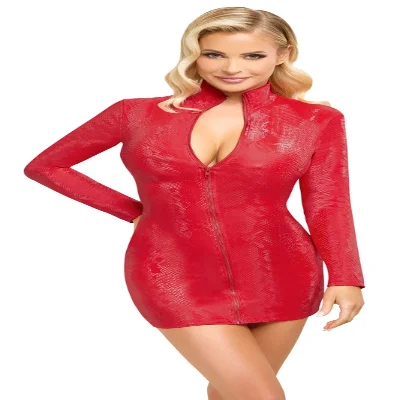 Мини платье в касном цвете змеиной кожи от Cottelli PARTY Размер S