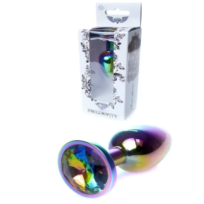 Анальная пробка Boss Series - Jewellery Multicolour PLUG Clear S