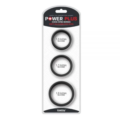 Набор из 3 шт эрекционных колец LoveToy Power Plus Cock Ring Series