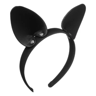 Кокетливые ушки кошечки на гибком ободке Playful Cat Black