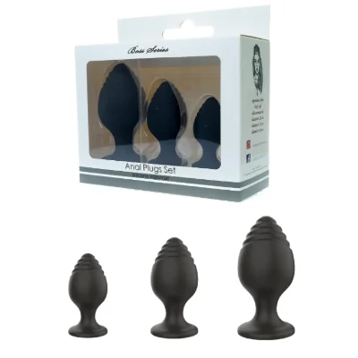 Набор анальных стимуляторов Boss Series - Silicone Anal Plugs Set (2,8 / 3,5 / 4,4 cm)
