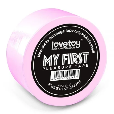 Розовая лента для бондажа LOVETOY MY FIRST