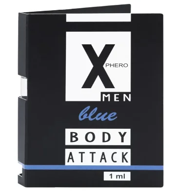 Духи с феромонами для мужчин X phero Men Blue Body Attack, 1 ml