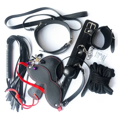 БДСМ-набор из 8 предметов Bondage Set Black