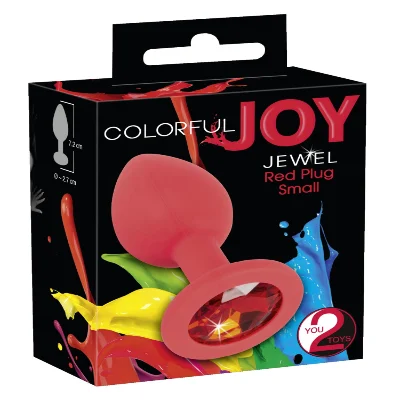 Анальная пробка - Colorful Joy Jewel Red Plug Small