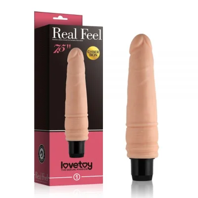 Вибратор LOVE TOY 7.5 Real Feel Cyberskin, Flash