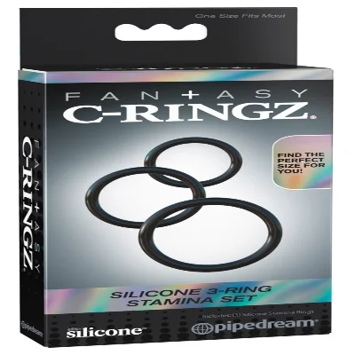 Набор эрекционных колец разного размера Silicone 3-Ring Stamina Set