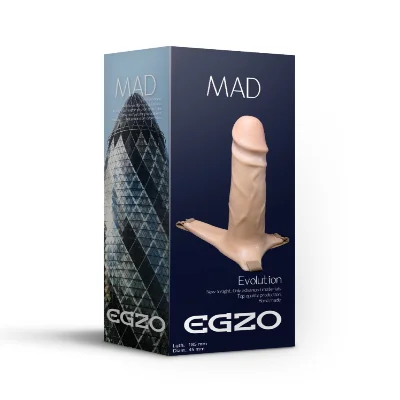 Фаллопротез поясной EGZO (пустотелый страпон) (18,5 см х 4,5 см)
