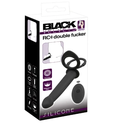 Анальный вибратор с кольцом RC double fucker