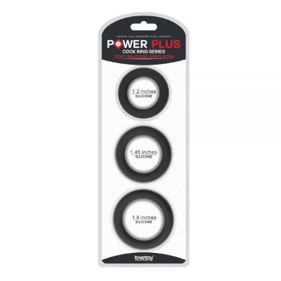 Набор из 3 шт эрекционных колец Power Plus Cock Ring Series без вибрации