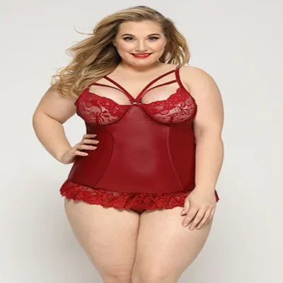 Корсет красный со стрингами Zoe XL/XXL