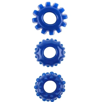 Набор эрекционных колец Gear Up Rings, Blue
