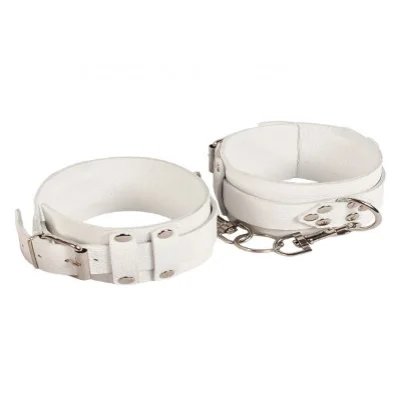 Оковы Leather Dominant Leg Cuffs, White