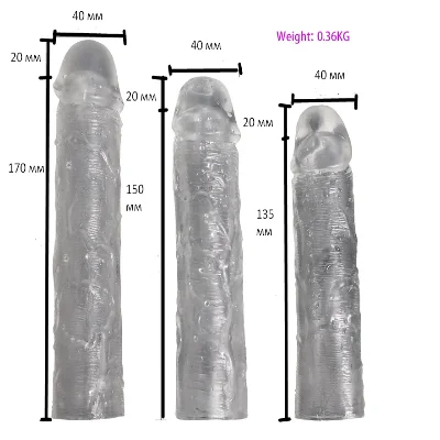 Набор насадок " Textured Penis Sleeves", цвет бесцветный