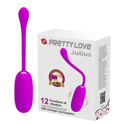 ПЕРЕЗАРЯЖАЕМОЕ ВИБРОЯЙЦО PRETTY LOVE «JULIUS» 12 режимов вибрации