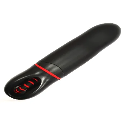 Классический вибратор с гладкой поверхностью AMOR VIBRATOR REAL MEDIUM Black (Приложение НЕ Функционирует!)
