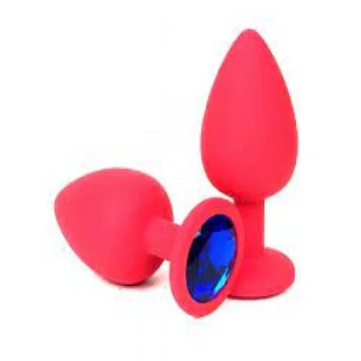Анальная пробка, Red Silicone, Sapphire M