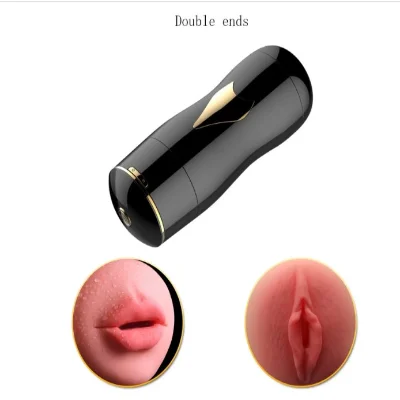 Мастурбатор с двумя входами на присоске Boss Series: Vibrating Masturbation Cup Black