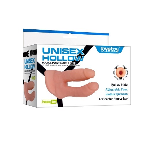 Порожнистий страпон - Unisex Hollow Double Penetration 6" - зображення 1