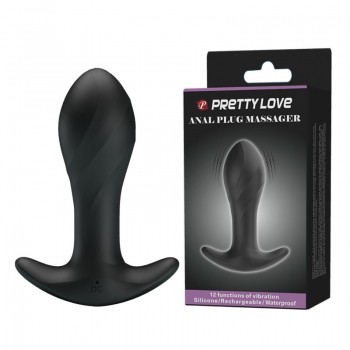Анальна пробка - Pretty Love Anal Plug Massager Black - зображення 1