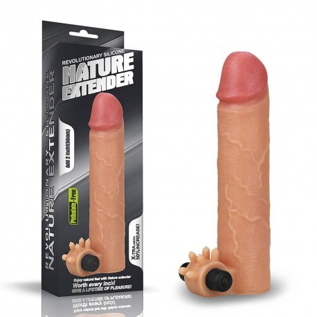 Вібронасадка на член - Revolutionary Silicone Nature Extender Add 2" Flesh - зображення 1