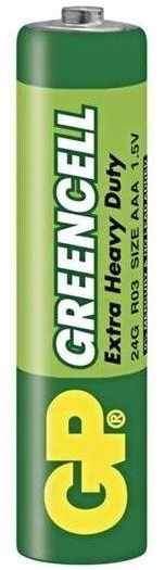 Батарейка GP Greencell 24G, R03, ААA, 1.5V, 1 шт. - зображення 1